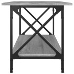 vidaXL Măsuță cafea, gri sonoma, 80x45x45 cm, lemn prelucrat și fier vidaXL Măsuță cafea, gri sonoma, 80x45x45 cm, lemn prelucrat și fier