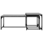 vidaXL Măsuțe de cafea, 2 buc., gri sonoma, lemn compozit