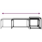 vidaXL Măsuțe de cafea, 2 buc., gri sonoma, lemn compozit