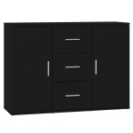 vidaXL Servantă, negru, 91x29,5x65 cm, lemn prelucrat vidaXL Servantă, negru, 91x29,5x65 cm, lemn prelucrat