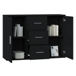 vidaXL Servantă, negru, 91x29,5x65 cm, lemn prelucrat vidaXL Servantă, negru, 91x29,5x65 cm, lemn prelucrat