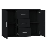 vidaXL Servantă, negru, 91x29,5x65 cm, lemn prelucrat vidaXL Servantă, negru, 91x29,5x65 cm, lemn prelucrat