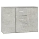 vidaXL Servantă, gri beton, 91x29,5x65 cm, lemn prelucrat vidaXL Servantă, gri beton, 91x29,5x65 cm, lemn prelucrat