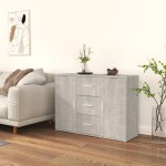 vidaXL Servantă, gri beton, 91x29,5x65 cm, lemn prelucrat vidaXL Servantă, gri beton, 91x29,5x65 cm, lemn prelucrat