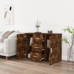 vidaXL Dulap, stejar fumuriu, 91x29,5x65 cm, lemn compozit