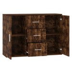 vidaXL Dulap, stejar fumuriu, 91x29,5x65 cm, lemn compozit