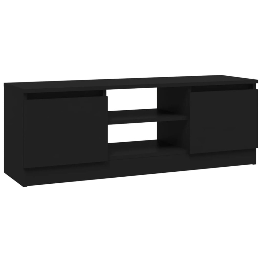 vidaXL Comodă TV cu ușă, negru, 102x30x36 cm