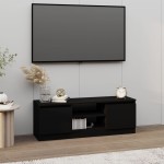 vidaXL Comodă TV cu ușă, negru, 102x30x36 cm vidaXL Comodă TV cu ușă, negru, 102x30x36 cm