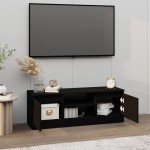 vidaXL Comodă TV cu ușă, negru, 102x30x36 cm vidaXL Comodă TV cu ușă, negru, 102x30x36 cm
