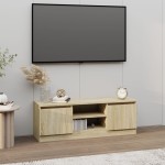 vidaXL Comodă TV cu ușă, stejar sonoma, 102x30x36 cm vidaXL Comodă TV cu ușă, stejar sonoma, 102x30x36 cm