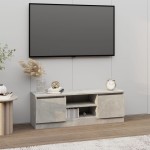 vidaXL Comodă TV cu ușă, gri beton, 102x30x36 cm vidaXL Comodă TV cu ușă, gri beton, 102x30x36 cm