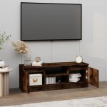 vidaXL Comodă TV cu ușă, stejar fumuriu, 102x30x36 cm vidaXL Comodă TV cu ușă, stejar fumuriu, 102x30x36 cm