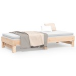 vidaXL Pat de zi extensibil, 2x(90x200) cm, lemn masiv de pin
