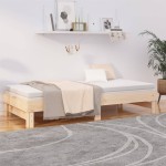 vidaXL Pat de zi extensibil, 2x(80x200) cm, lemn masiv de pin