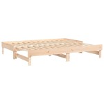 vidaXL Pat de zi extensibil, 2x(80x200) cm, lemn masiv de pin