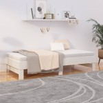 vidaXL Pat de zi extensibil, alb, 2x(90x190) cm, lemn masiv de pin