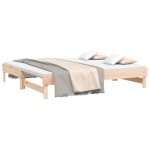 vidaXL Pat de zi extensibil, 2x(75x190) cm, lemn masiv de pin