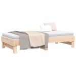 vidaXL Pat de zi extensibil, 2x(75x190) cm, lemn masiv de pin