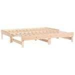 vidaXL Pat de zi extensibil, 2x(75x190) cm, lemn masiv de pin