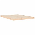 vidaXL Cadru de pat dublu, 135x190 cm, lemn masiv de pin