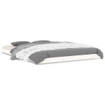 vidaXL Cadru de pat dublu, alb, 135x190 cm, lemn masiv de pin