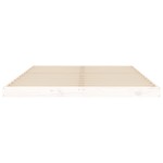 vidaXL Cadru de pat dublu, alb, 135x190 cm, lemn masiv de pin