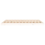 vidaXL Cadru de pat dublu, alb, 135x190 cm, lemn masiv de pin