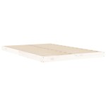 vidaXL Cadru de pat dublu mic, 120x190 cm, alb, lemn masiv de pin