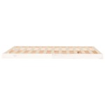 vidaXL Cadru de pat dublu mic, 120x190 cm, alb, lemn masiv de pin