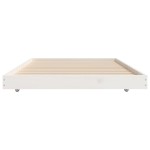 vidaXL Cadru de pat fără saltea, alb, 75x190 cm, lemn masiv de pin