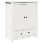 vidaXL Dulap, alb, 83x41,5x100 cm, lemn masiv de pin