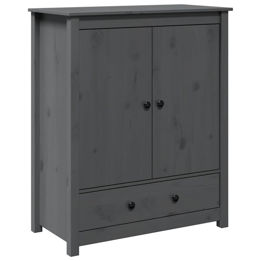 vidaXL Dulap, gri, 83x41,5x100 cm, lemn masiv de pin