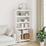 vidaXL Dulap înalt, alb, 80x35x154 cm, lemn masiv de pin