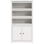 vidaXL Dulap înalt, alb, 80x35x154 cm, lemn masiv de pin