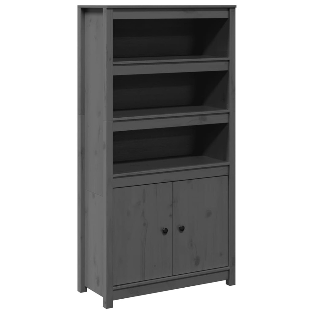 vidaXL Dulap înalt, gri, 80x35x154 cm, lemn masiv de pin
