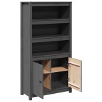vidaXL Dulap înalt, gri, 80x35x154 cm, lemn masiv de pin