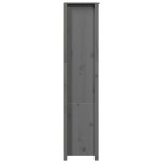 vidaXL Dulap înalt, gri, 80x35x154 cm, lemn masiv de pin