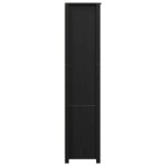 vidaXL Dulap înalt, negru, 80x35x154 cm, lemn masiv de pin