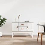 vidaXL Servantă, alb, 110x40x78 cm, lemn masiv de pin vidaXL Servantă, alb, 110x40x78 cm, lemn masiv de pin