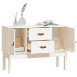 vidaXL Servantă, alb, 110x40x78 cm, lemn masiv de pin vidaXL Servantă, alb, 110x40x78 cm, lemn masiv de pin