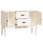 vidaXL Servantă, alb, 110x40x78 cm, lemn masiv de pin vidaXL Servantă, alb, 110x40x78 cm, lemn masiv de pin