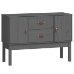 vidaXL Servantă, gri, 110x40x78 cm, lemn masiv de pin