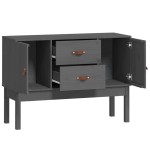 vidaXL Servantă, gri, 110x40x78 cm, lemn masiv de pin
