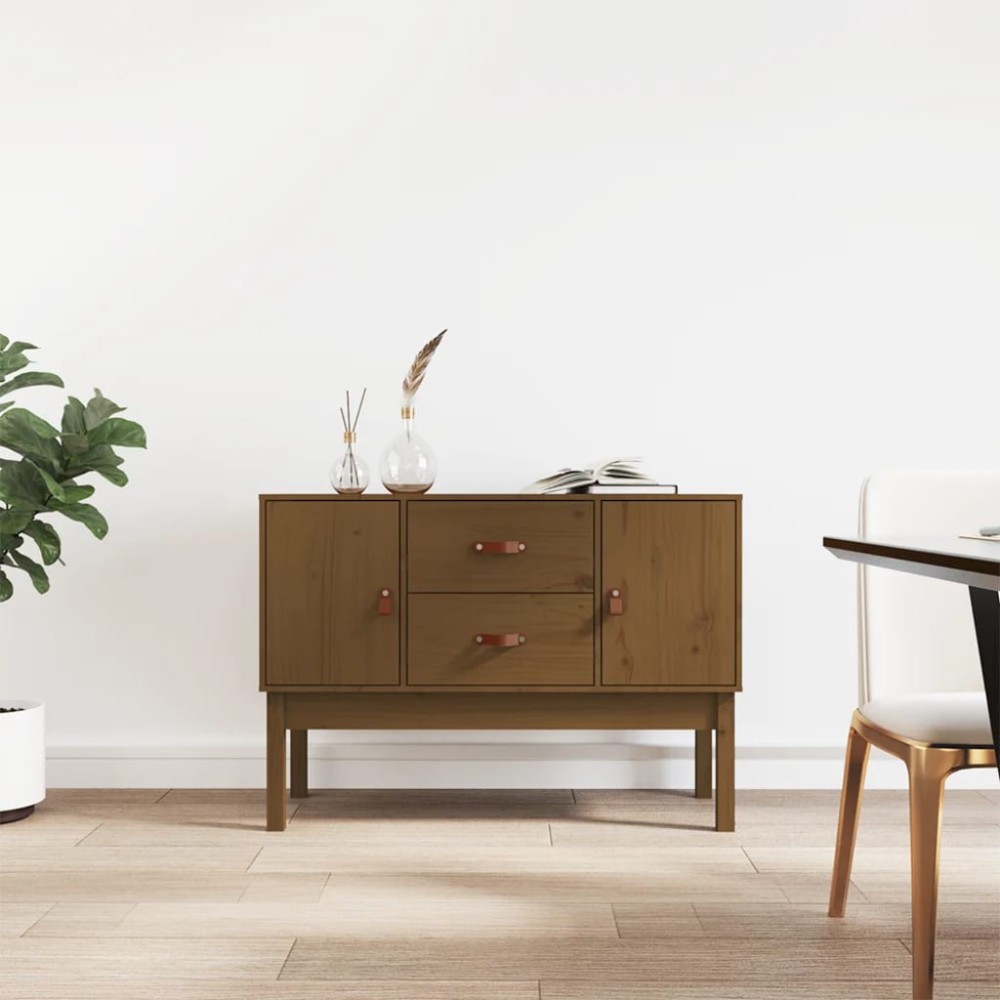 vidaXL Servantă, maro miere, 110x40x78 cm, lemn masiv de pin