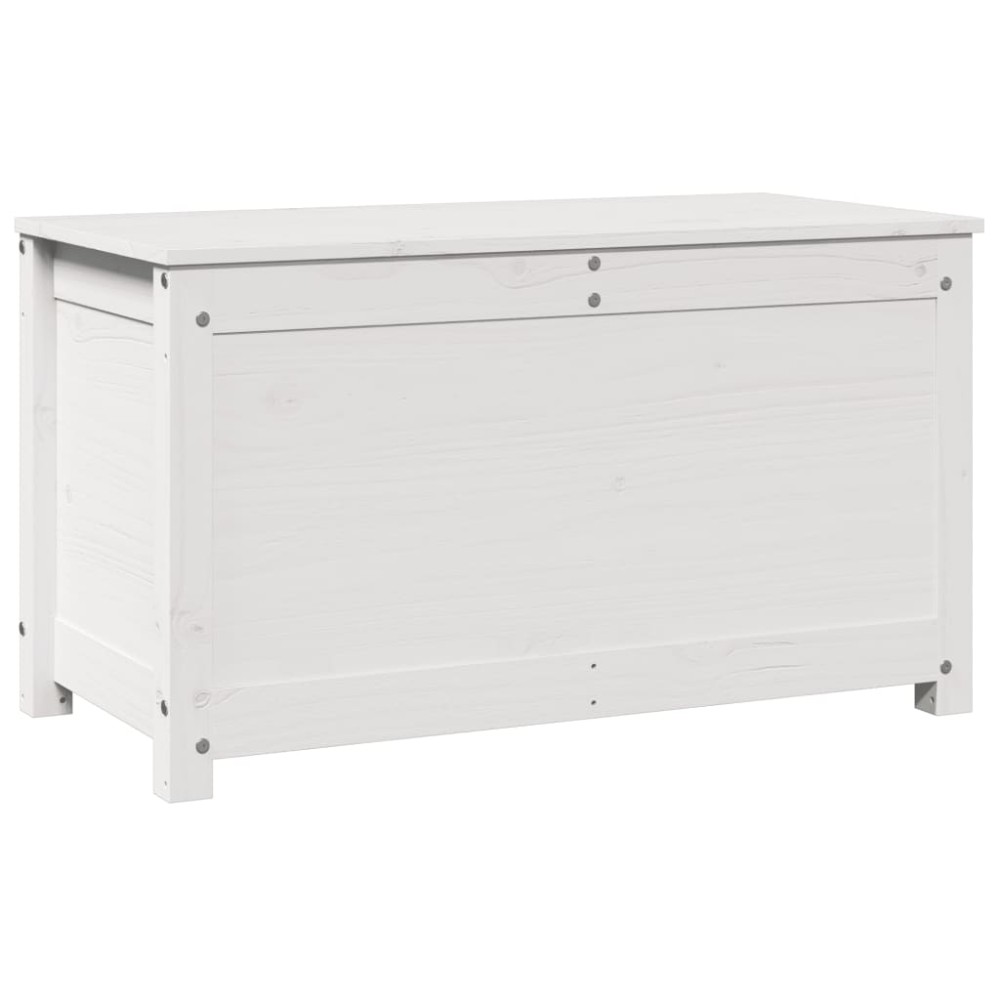 vidaXL Cutie de depozitare, alb, 80x40x45,5 cm, lemn masiv de pin