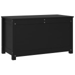 vidaXL Cutie de depozitare, negru, 80x40x45,5 cm, lemn masiv de pin vidaXL Cutie de depozitare, negru, 80x40x45,5 cm, lemn masiv de pin