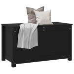 vidaXL Cutie de depozitare, negru, 80x40x45,5 cm, lemn masiv de pin vidaXL Cutie de depozitare, negru, 80x40x45,5 cm, lemn masiv de pin