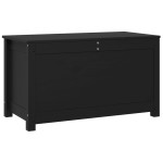 vidaXL Cutie de depozitare, negru, 80x40x45,5 cm, lemn masiv de pin vidaXL Cutie de depozitare, negru, 80x40x45,5 cm, lemn masiv de pin