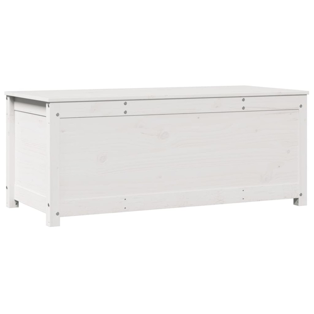 vidaXL Cutie de depozitare, alb, 110x50x45,5 cm, lemn masiv de pin