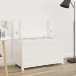 vidaXL Bancă, alb, 80x41x77 cm, lemn masiv de pin vidaXL Bancă, alb, 80x41x77 cm, lemn masiv de pin